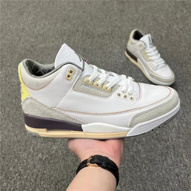 Men's White/Grey Running weapon Air Jordan 3 Shoes 093